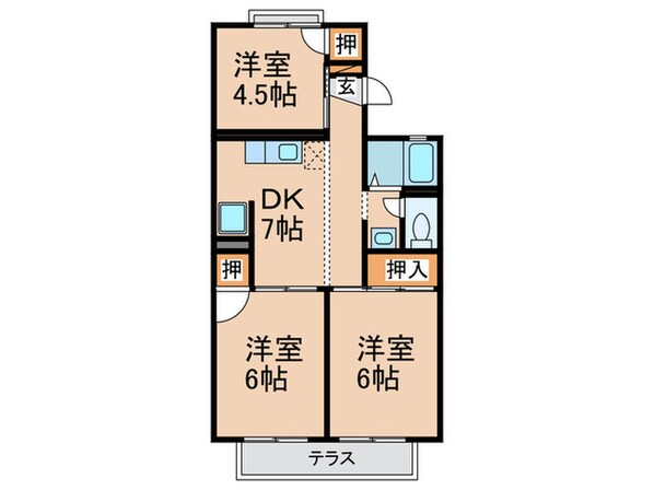 セジュ－ル土師の物件間取画像